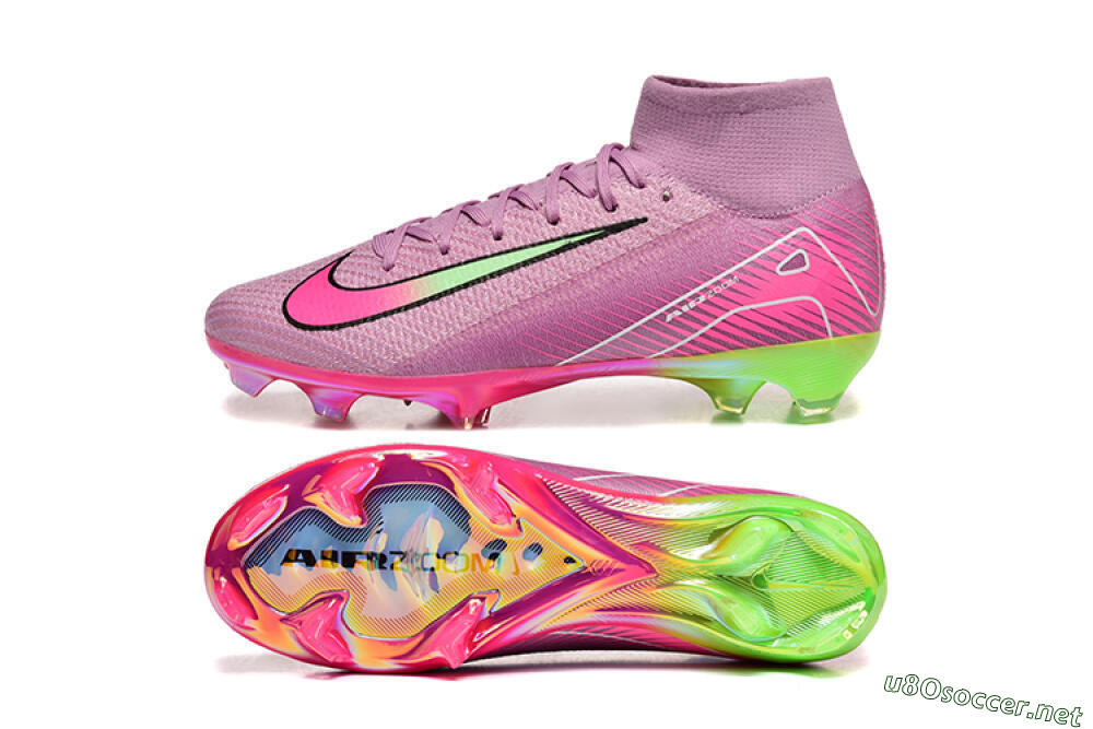 Men's Nike Air Zoom Mercurial Superfly 10 Elite FG Football Boots - Pink/White/Yellow 1