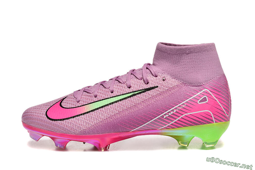 Men's Nike Air Zoom Mercurial Superfly 10 Elite FG Football Boots - Pink/White/Yellow 0