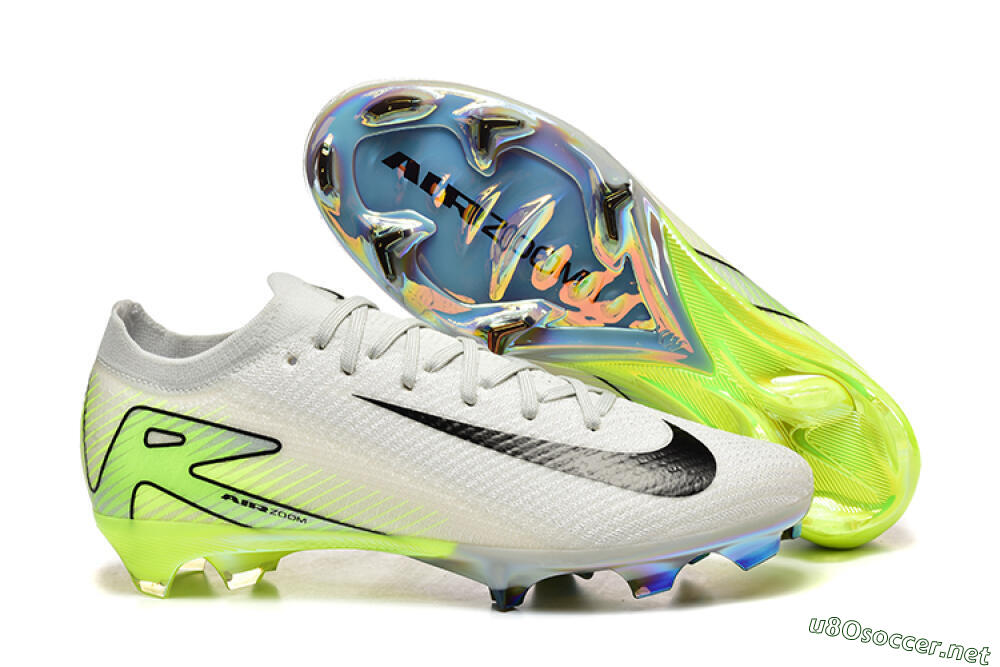 Men's Nike Air Zoom Mercurial Vapor 16 Elite FG Football Boots - White/Black/Yellow 2