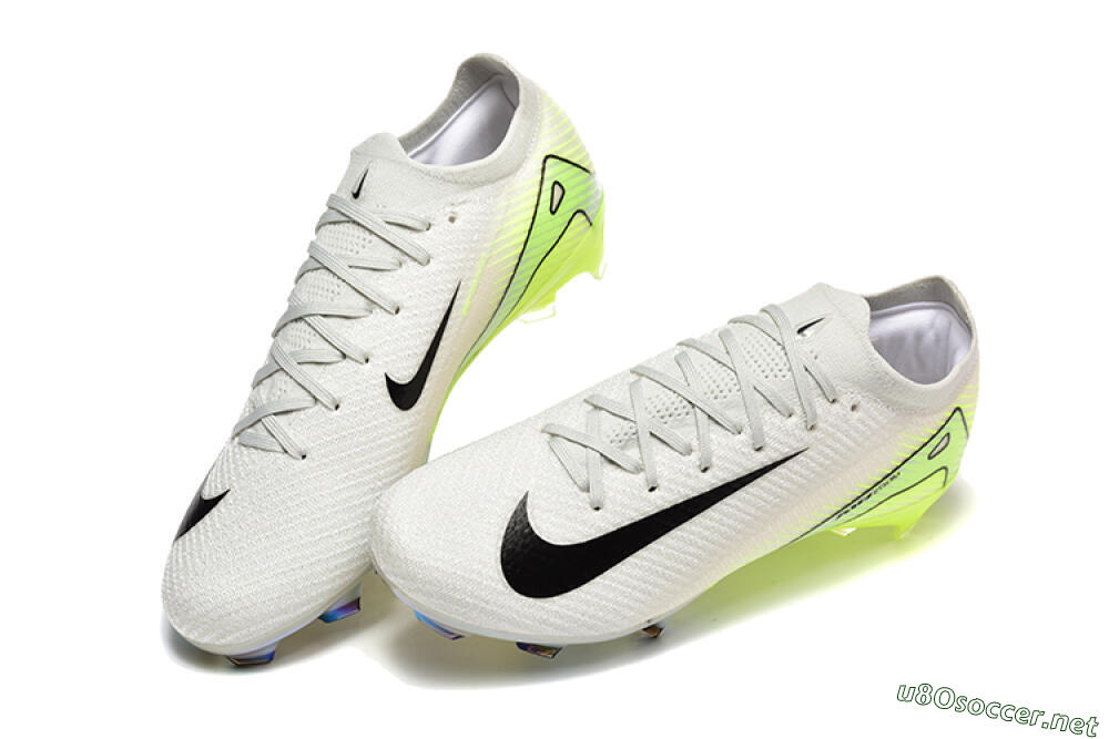 Men's Nike Air Zoom Mercurial Vapor 16 Elite FG Football Boots - White/Black/Yellow 6