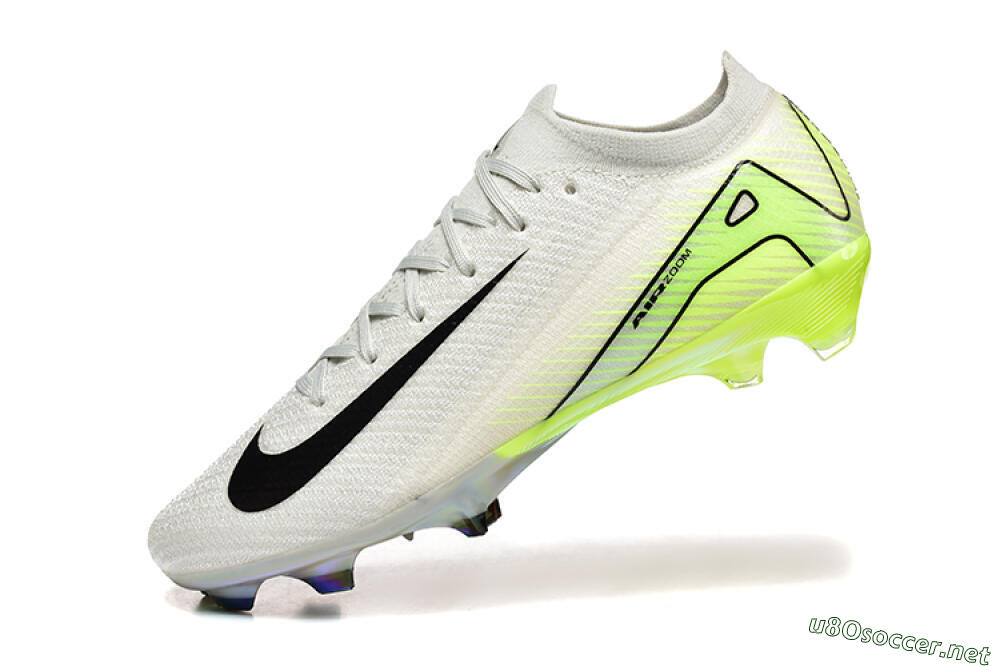 Men's Nike Air Zoom Mercurial Vapor 16 Elite FG Football Boots - White/Black/Yellow 8