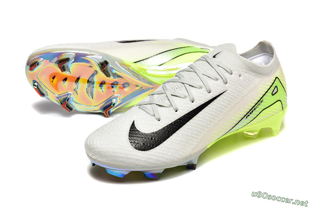 Men's Nike Air Zoom Mercurial Vapor 16 Elite FG Football Boots - White/Black/Yellow 3