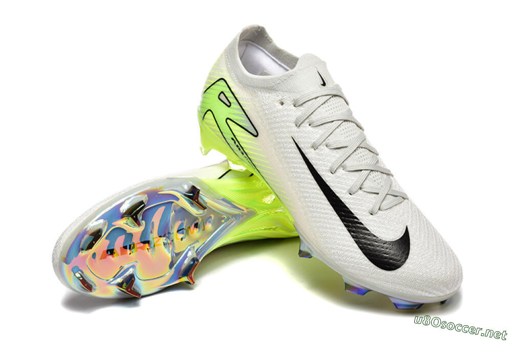 Men's Nike Air Zoom Mercurial Vapor 16 Elite FG Football Boots - White/Black/Yellow 4