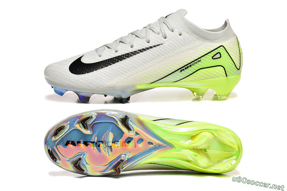 Men's Nike Air Zoom Mercurial Vapor 16 Elite FG Football Boots - White/Black/Yellow 1