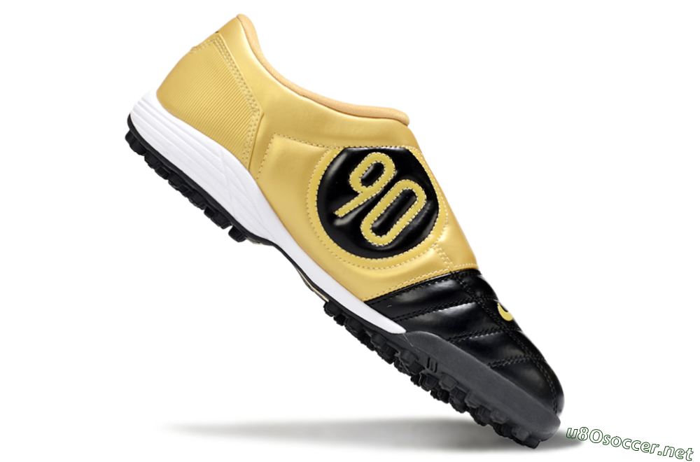 Men's Nike Total 90 III TF Football Shoes - Black/Yellow/White 5