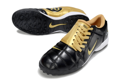 Men's Nike Total 90 III TF Football Shoes - Black/Yellow/White
