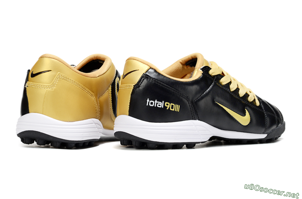 Men's Nike Total 90 III TF Football Shoes - Black/Yellow/White 7