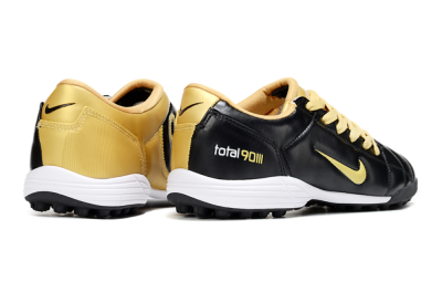 Men's Nike Total 90 III TF Football Shoes - Black/Yellow/White