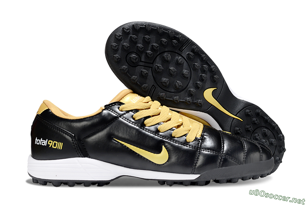 Men's Nike Total 90 III TF Football Shoes - Black/Yellow/White 2