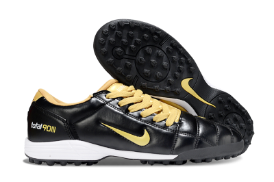 Men's Nike Total 90 III TF Football Shoes - Black/Yellow/White