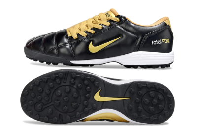 Men's Nike Total 90 III TF Football Shoes - Black/Yellow/White