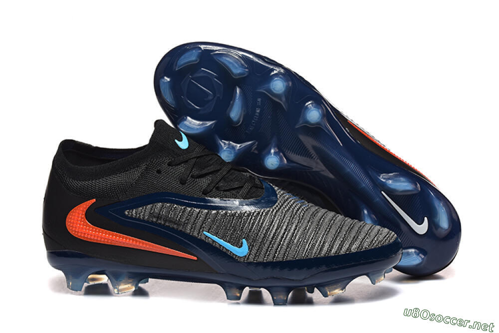 Men's Nike Phantom 6 Low Elite FG Football Boots - Black/Blue/Red 2