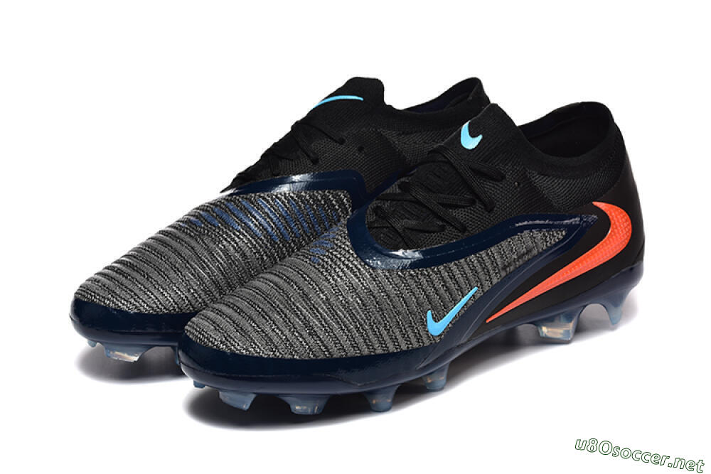 Men's Nike Phantom 6 Low Elite FG Football Boots - Black/Blue/Red 5