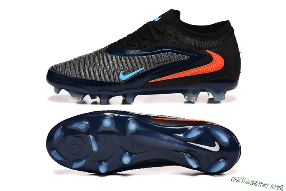 Men's Nike Phantom 6 Low Elite FG Football Boots - Black/Blue/Red 1