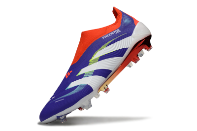 Unisex Adidas Predator 25 Elite Laceless FG Football Boots - Blue/White/Red