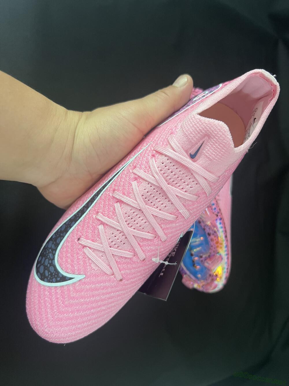 Unisex Nike Air Zoom Mercurial Vapor 16 Elite FG Football Boots - Pink/Blue/Black