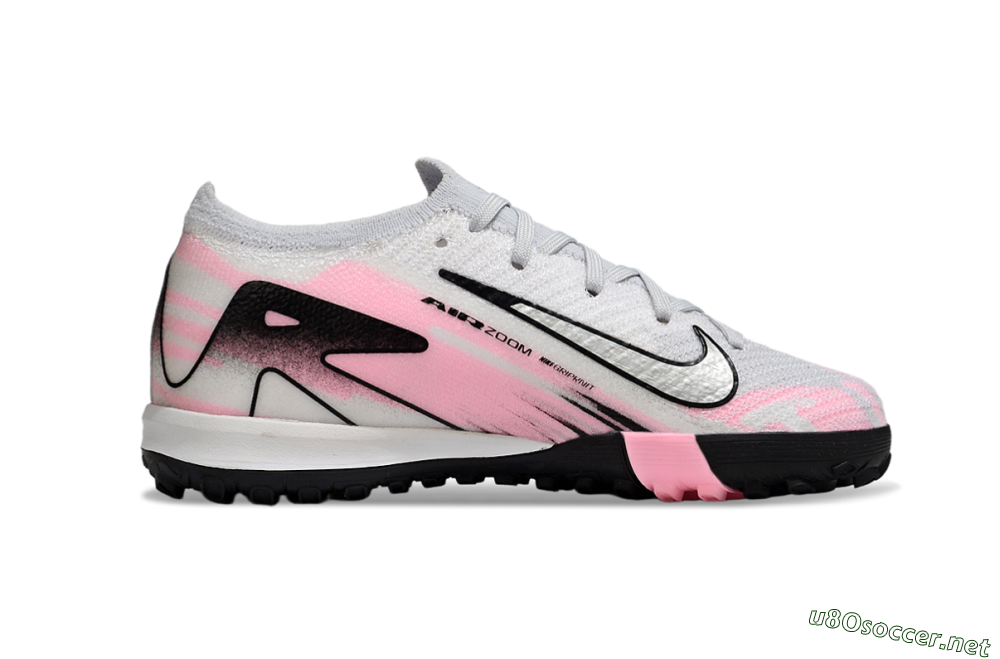 Kids Nike Air Zoom Mercurial Vapor 16 Elite TF Football Shoes - Grey/Silver/Pink 6