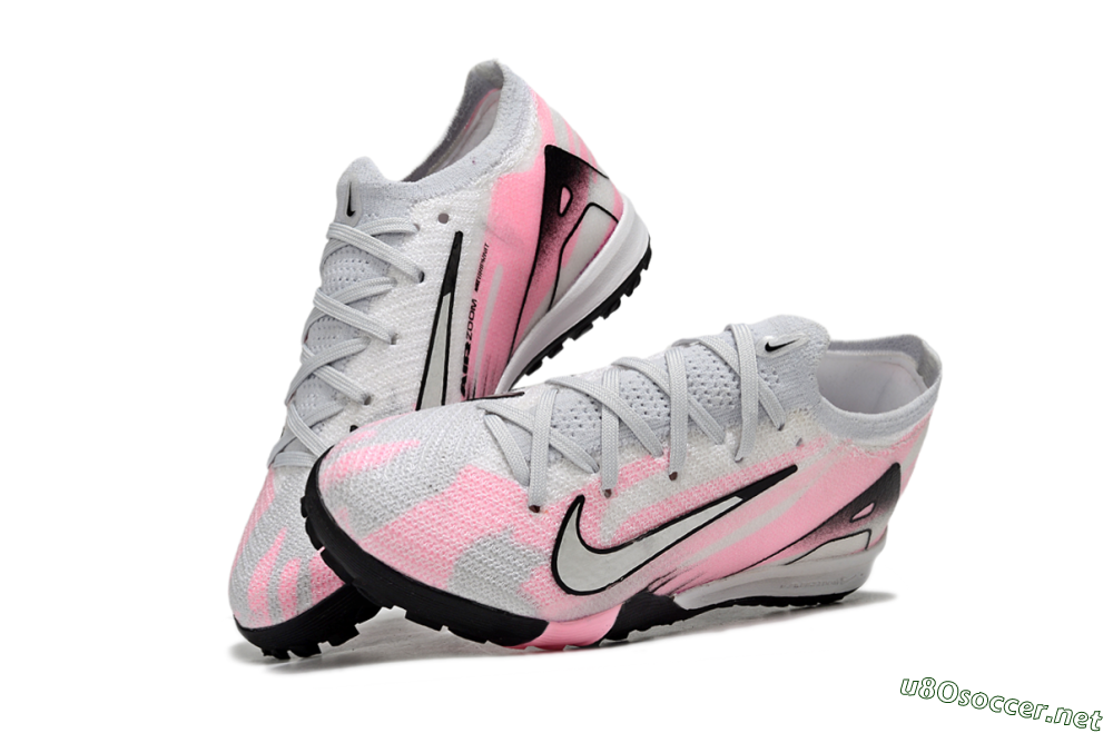 Kids Nike Air Zoom Mercurial Vapor 16 Elite TF Football Shoes - Grey/Silver/Pink 3