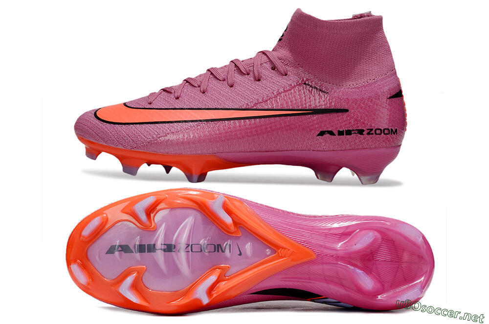 Unisex Nike Air Zoom Mercurial Superfly 10 Elite FG Football Boots - Red/Black/Orange 1