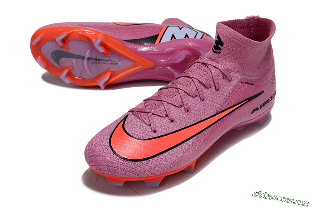 Unisex Nike Air Zoom Mercurial Superfly 10 Elite FG Football Boots - Red/Black/Orange 3
