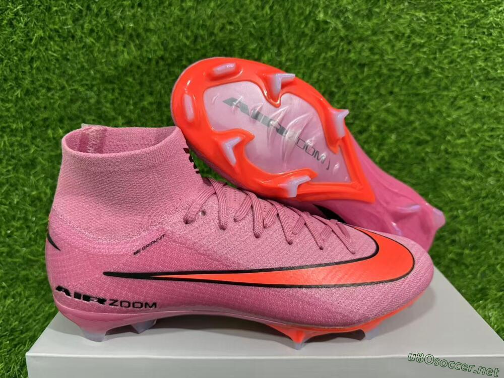 Unisex Nike Air Zoom Mercurial Superfly 10 Elite FG Football Boots - Red/Black/Orange