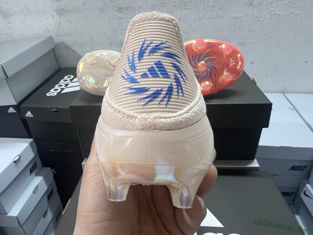 Men's Adidas F50 Elite Laceless FG Football Boots - Pink/Blue/Gold