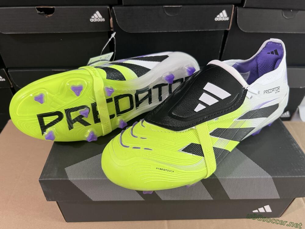 Men's Adidas Predator 25 Elite Foldover Tongue FG Football Boots - Yellow/Black