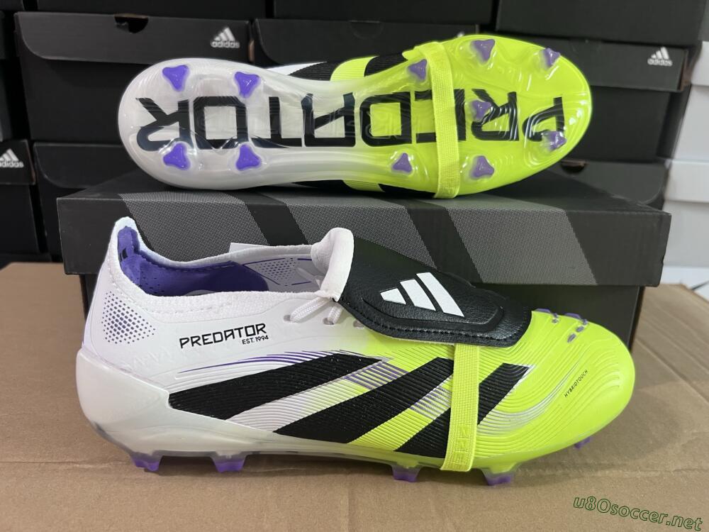 Men's Adidas Predator 25 Elite Foldover Tongue FG Football Boots - Yellow/Black