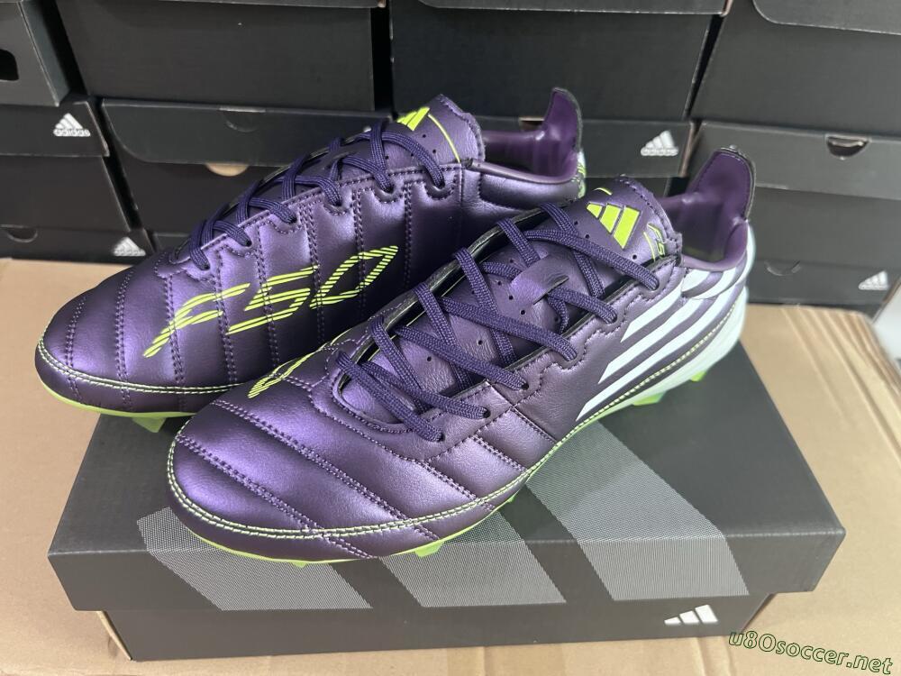 Men's Adidas F50 Elite FG Football Boots - Purple/White/Yellow