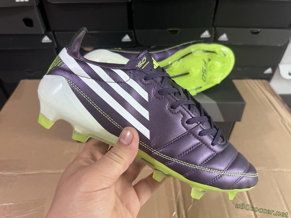 Men's Adidas F50 Elite FG Football Boots - Purple/White/Yellow