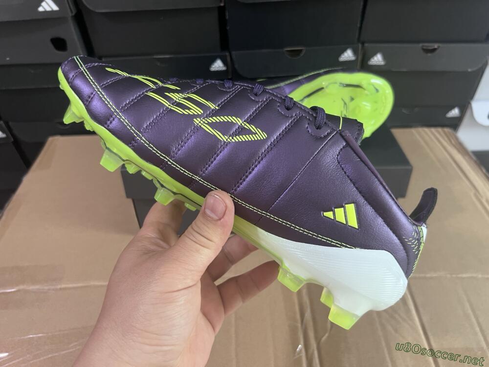 Men's Adidas F50 Elite FG Football Boots - Purple/White/Yellow