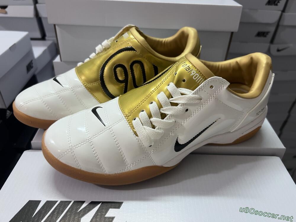 Men's Nike Total 90 III IC Football Shoes - White/Black/Yellow