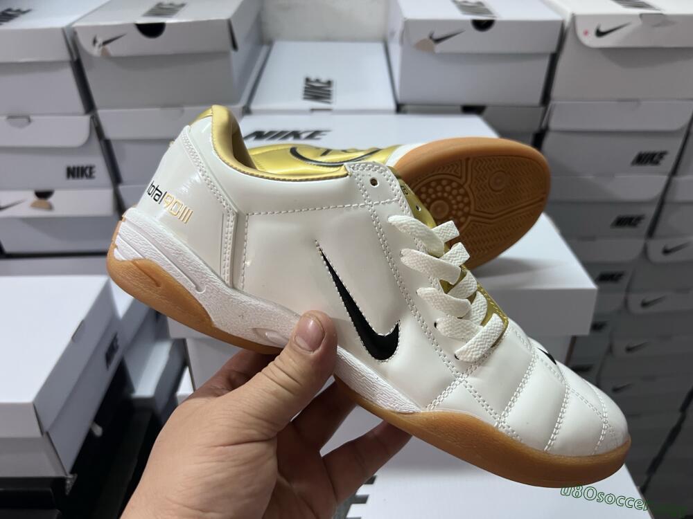 Men's Nike Total 90 III IC Football Shoes - White/Black/Yellow