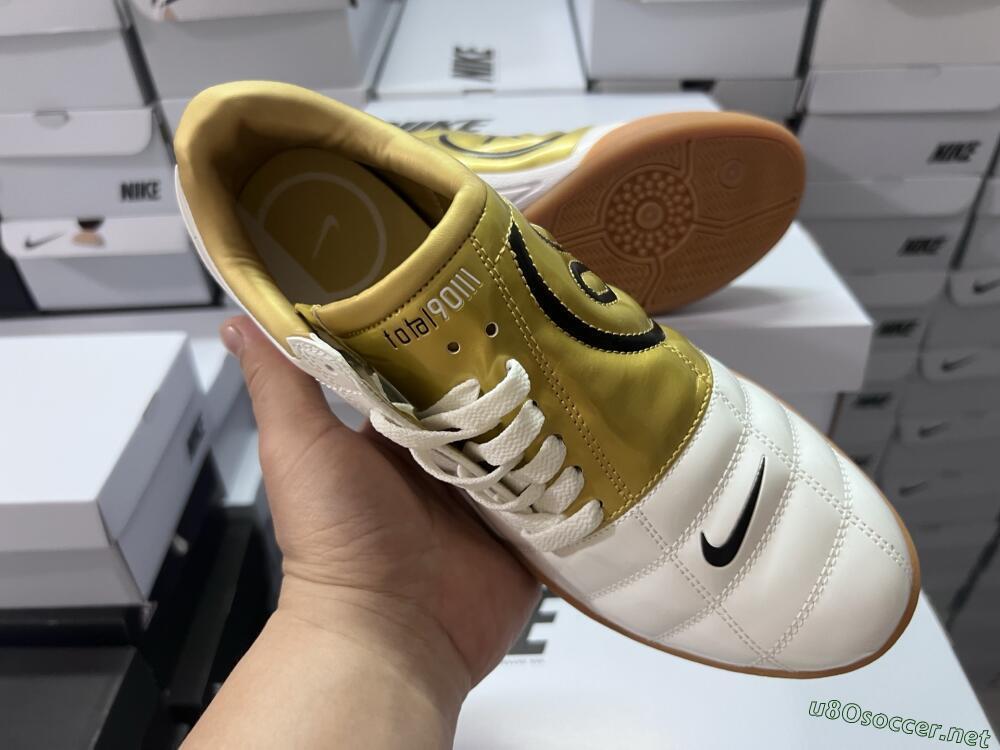 Men's Nike Total 90 III IC Football Shoes - White/Black/Yellow