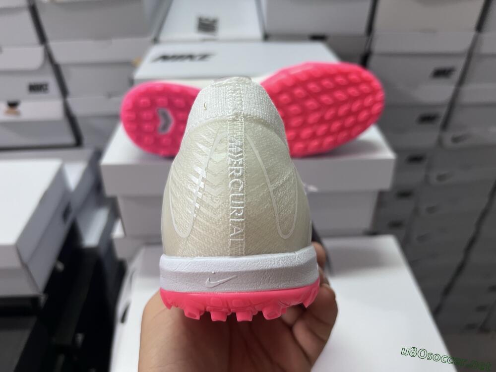 Men's Nike Air Zoom Mercurial Vapor 16 Elite TF Football Shoes - White/Pink/Gold