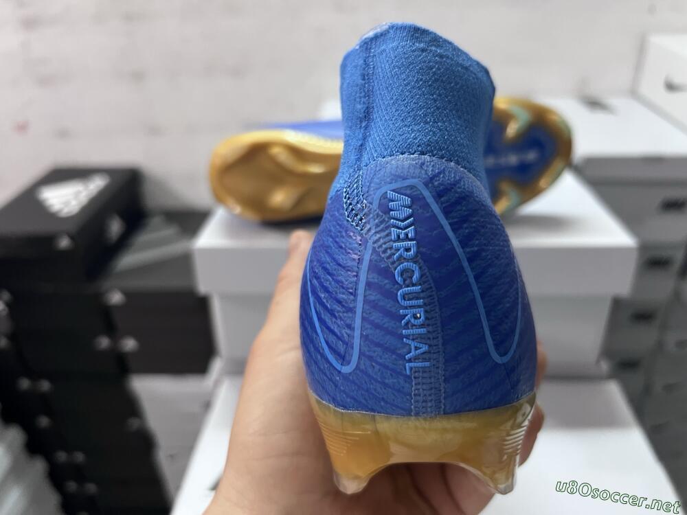 Men's Nike Air Zoom Mercurial Superfly 10 Elite FG Football Boots - Blue/Gold/Pink