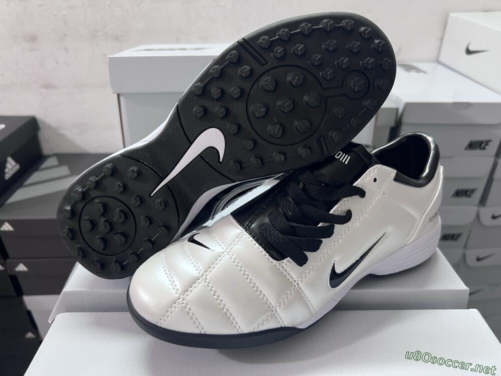 Unisex Nike Total 90 III TF Football Shoes - White/Black