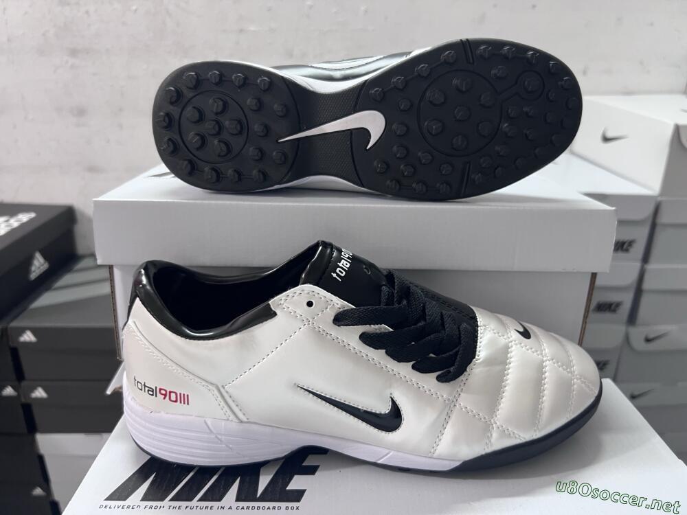 Unisex Nike Total 90 III TF Football Shoes - White/Black