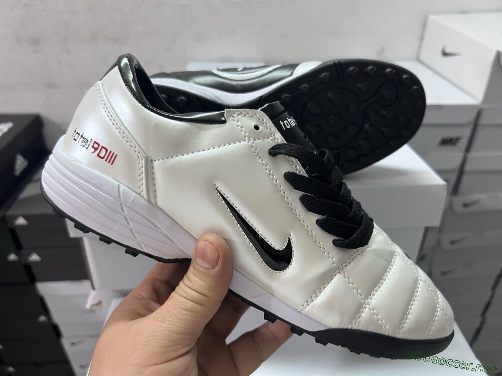 Unisex Nike Total 90 III TF Football Shoes - White/Black