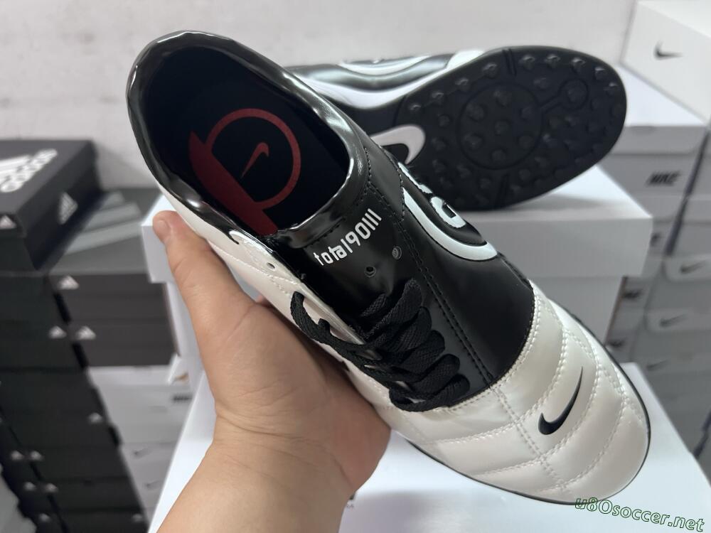 Unisex Nike Total 90 III TF Football Shoes - White/Black