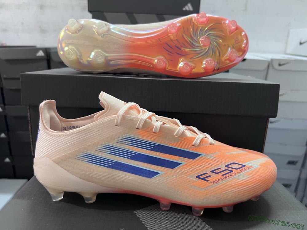 Men's Adidas F50 Elite FG Football Boots - Pink/Orange/Blue