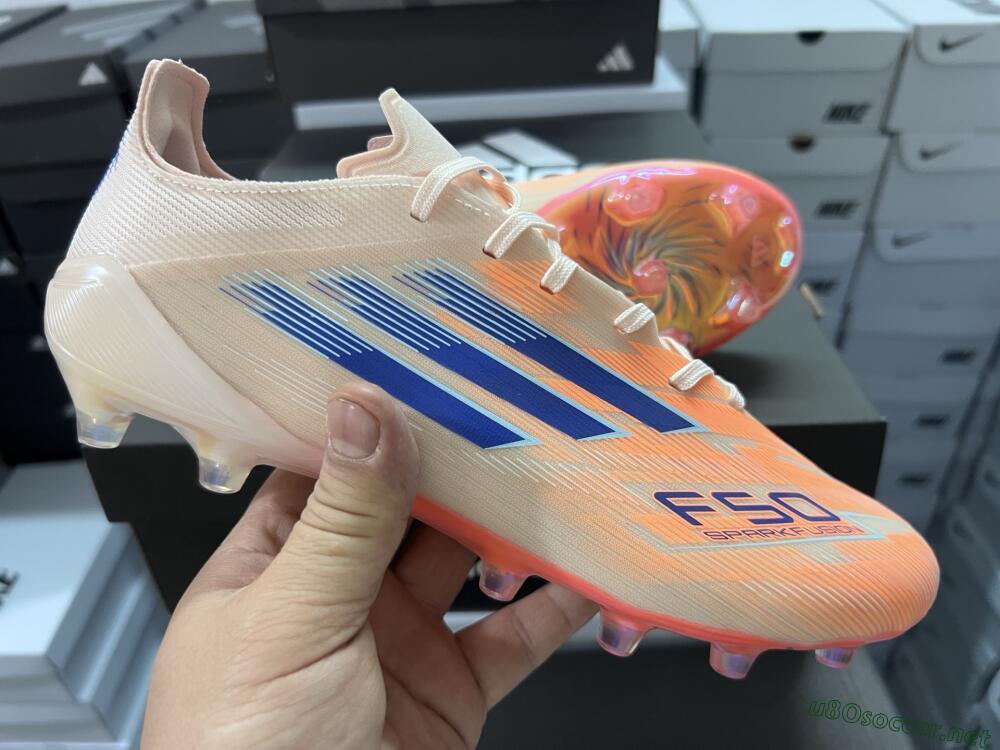 Men's Adidas F50 Elite FG Football Boots - Pink/Orange/Blue