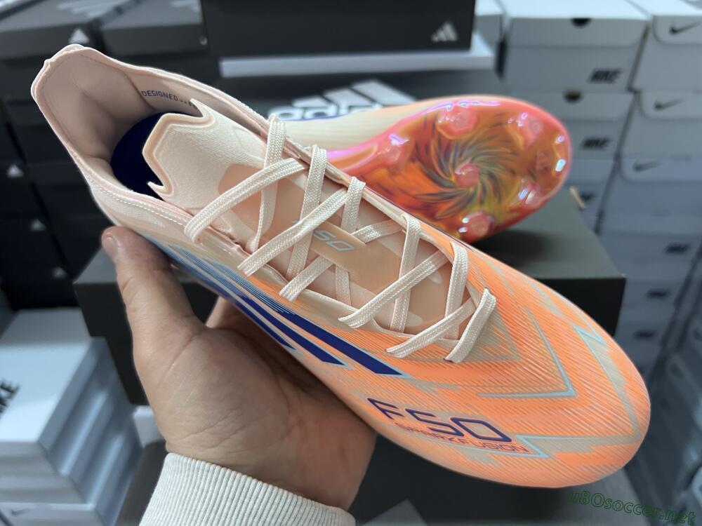 Men's Adidas F50 Elite FG Football Boots - Pink/Orange/Blue