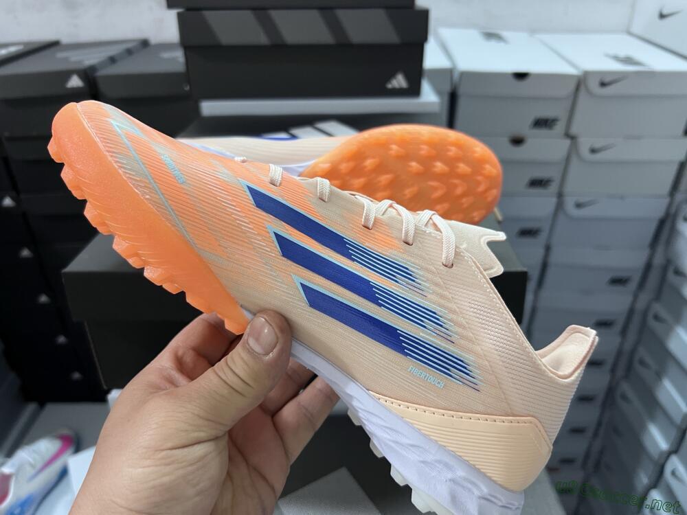 Men's Adidas F50 Elite TF Football Shoes - Orange/Blue/White