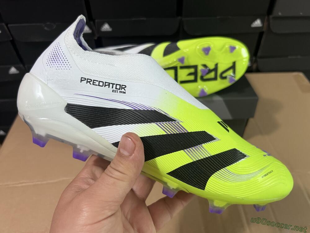 Unisex Adidas Predator Elite 25 Laceless FG Football Boots - Yellow/Black/White