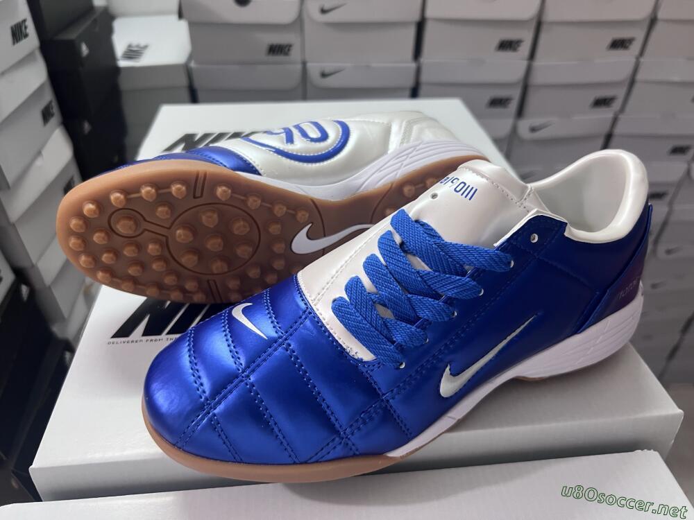 Unisex Nike Total 90 II TF Football Shoes - Blue/White/Brown