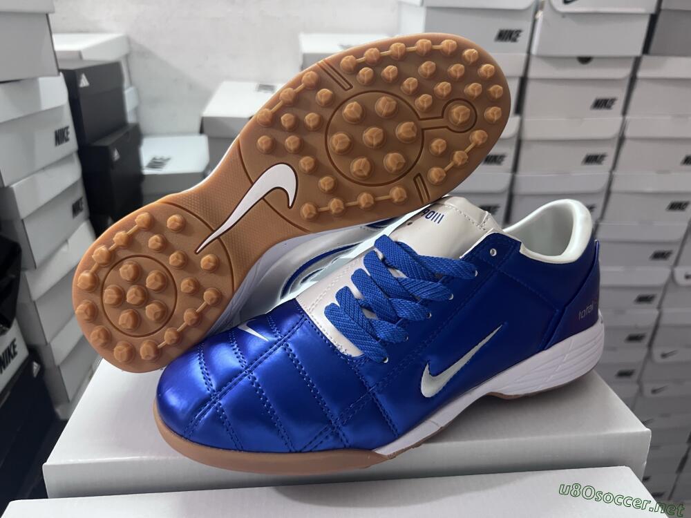 Unisex Nike Total 90 II TF Football Shoes - Blue/White/Brown