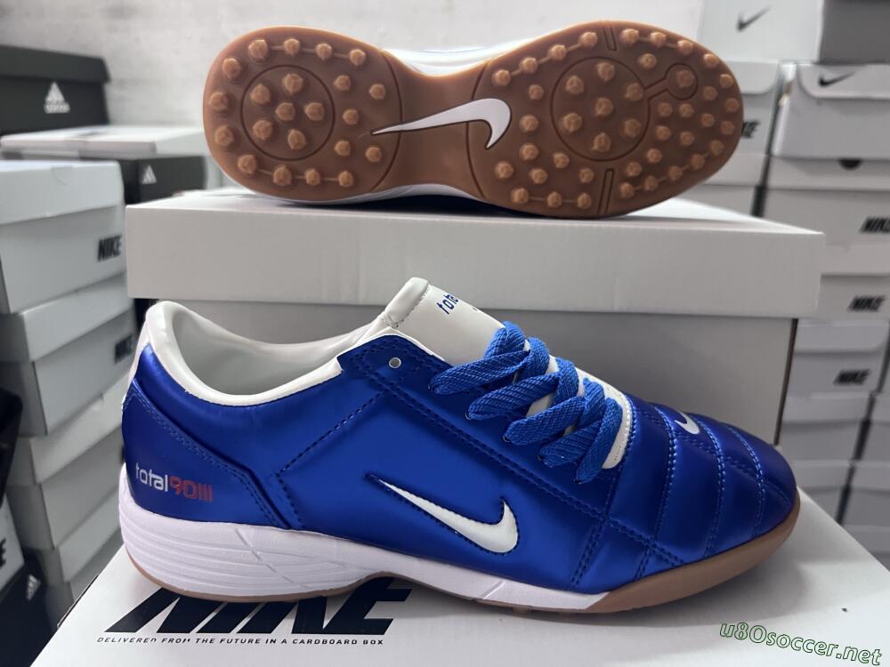 Unisex Nike Total 90 II TF Football Shoes - Blue/White/Brown
