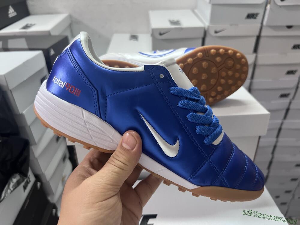 Unisex Nike Total 90 II TF Football Shoes - Blue/White/Brown