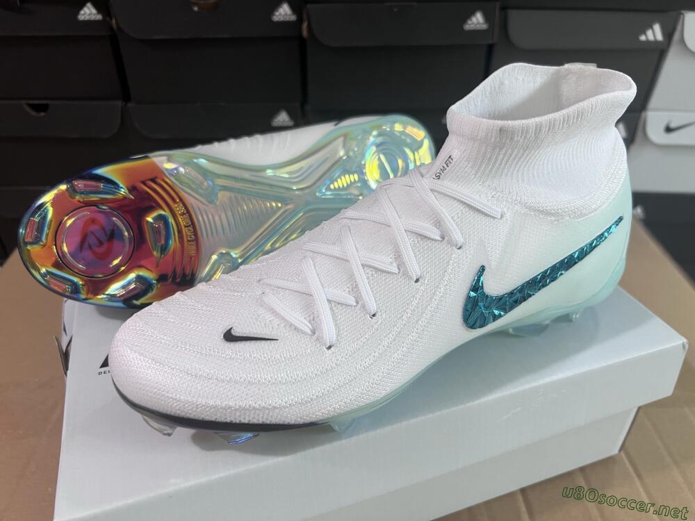 Men's Nike Phantom Luna Elite NU FG Football Boots - White/Black/Jade